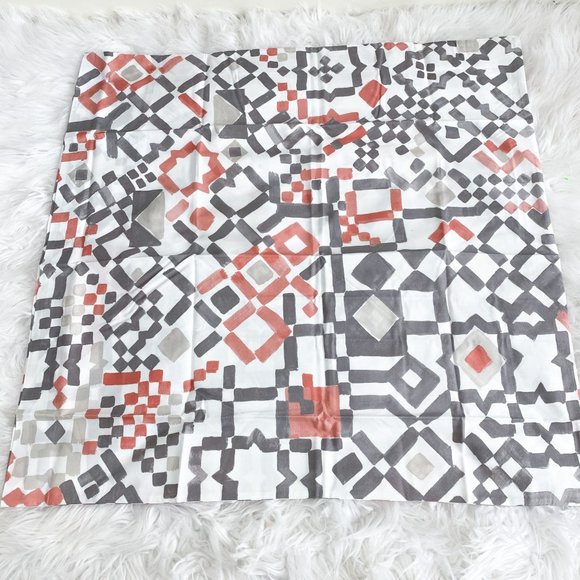 West Elm Bedding West Elm Organic Gray White Red Geometric Euro
